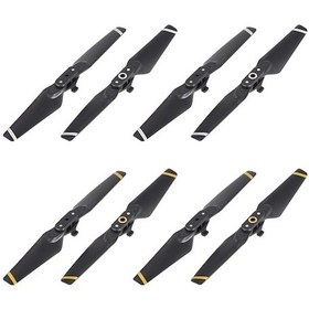 Resim Djı Spark Mini Drone İçin Katlanabilir Gri Altın Ve Gümüş Renkli Pvc Pervane Seti - 4 Çift 