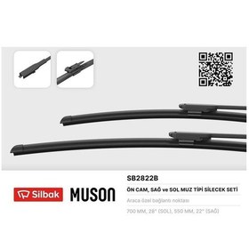 Resim Silecek Süpürgesi 700/550mm Muz Tipi Zafıra B Sılbak Sb2822b 