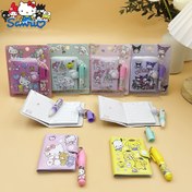 Resim Sanrio Hello Kitty Karikatür Mini Günlük Seti - Kuromi Küçük Defterler ve Tükenmez Kalem, Hediye Ödül, Cep Defteri - Yumuşak Kapaklı, Taşınabilir ve Sevimli Tasarım, Yazı için Mükemmel, Not Defteri 