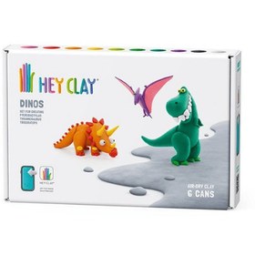 Resim Hey Clay Yaratıcı Kil Seti - Pterodactylus, Triceratops, Tyrannosaurus 