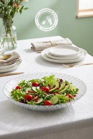 Resim Selen Concept Helis Model Büyük Boy El Yapımı Cam Salata Kasesi ve Meyvelik 