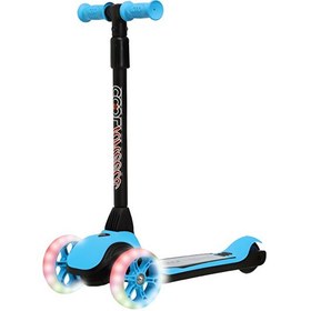 Resim Cool Wheels Cortix Mavi Işıklı 3 Tekerlekli Çocuk Scooter 