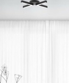 Resim Hegza Lighting CONTENTO Plafonyer LEDli Modern Siyah Led Avize (3000K (Sarı Işık)) 