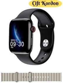 Resim SONREİR Watch 8 Smartwatch 45mm Siyah Pro Series Kadın Erkek Akıllı Saat Apple Iphone Huawei Xiaomi Uyumlu 