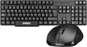 Resim Everest KM-6852 Siyah Usb Kablosuz Combo Q Standart Klavye + Mouse Set 