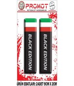 Resim Black Edition Ön Maşa 3d Kabartmalı 2'li Damla Sticker 
