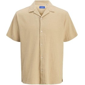 Resim Jack & Jones Jorluke Crınkle Ss Jnr Bej Erkek Çocuk Gömlek 000000000102257534 Bej 