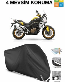 Resim AutoEN RKS SVT650X DAYANIKLI KİLİT UYUMLU SU GEÇİRMEZ MOTOSİKLET BRANDASI-SİYAH 