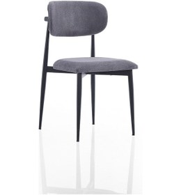 Resim Evdemo Polo Metal Tekli Mutfak Yemek Masası Sandalyesi Antrasit Antrasit 
