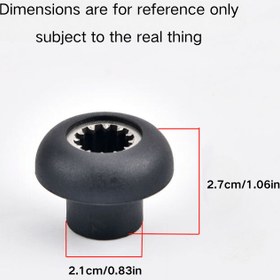 Resim Mantar Başlıklı Dişli Bağlantı Parçası, Blenderlar, Mantar Başlıklı Dişli Bağlantı Parçası, Buz Kırıcılar, Duvar Kırma Pişirme Makineleri İçin Aksesuarlar, Soya Sütü Makineleri İçin Mantar Başlıklı Kapak, Yükseklik 2,7 Cm/1,06 İnç, 12 Dişli Döner Rulmanlı - Smoothieler, Yemek Pişirme ve Yemek Aksesuarı Blender Soketleri İçin İdeal. 