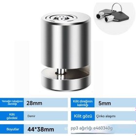 Resim Evrensel Jokmae Fren Kilidi Alaşım Disk Fren Kilidi Anti-meraklı Bisiklet Kilidi Alaşım Çelik Büyük Silindirik Disk Fren Kilidi 