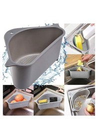 Resim Rotanev Lavabo İçi Üçgen Filtre Sepeti Sebze Meyve Mutfak Süzgeci Çay Süzgeci Vantuzlu Lavabo Süzgeç 