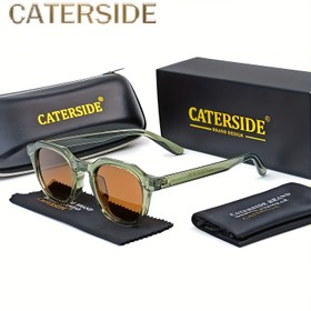 Resim Vintage Polygon Polarized Glasses, TAC Lens ve TR90 Çerçeve ile - Erkekler ve Kadınlar için Retro Stil, Açık Hava Aktiviteleri, Seyahat ve Günlük Giyim için Mükemmel - Caterside Markası 