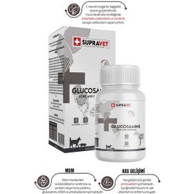 Resim Glucosamine Kedi ve Köpek Eklem Sağlığı Glukozamin Tablet + Vitamin C 75 Tablet 