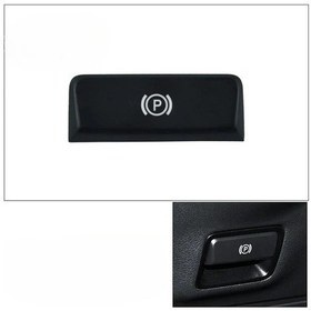 Resim Araba Parkı Elektronik El Freni Kolu Düğme Çıkartma Iç Dekorasyon Kapağı Black 1pcs 1 Piece Set 