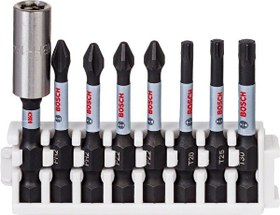 Resim Bosch Impact Control Serisi Vidalama Ucu 8'li PH2x2/PZ2x2/T20/T30 *50MM - Standart Tutucu *60MM 