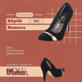 Resim Costo Shoes 190327 Siyah Büyük Numara Kadın Ayakkabı 