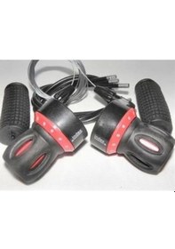 Resim Bisiklet Vites Kolu Koldan Çevirmeli (iç Dış Kablo ve Elcik Dahil Siyah 