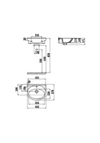 Resim Creavit Etol 45 CM Mobilya Dolap Uyumlu Etajerli Lavabo Et050 