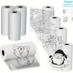 Resim Şeffaf Kendinden Yapışkanlı Termal Kağıt Ruloları: 57Mm X 2.5Mm, Çoğu Mini Yazıcıyla Uyumlu - Pil Dahil Değil 