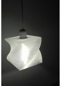 Resim Opencart Bükümlü Kare Tasarımlı Abajur. Sadece Plastik Aparattır 