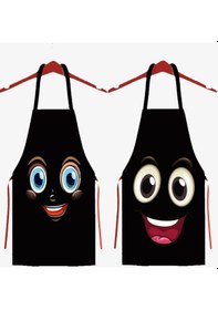 Resim Ays Home 2'li Neşeli Yüzler Chef Mutfak Önlüğü Seti 
