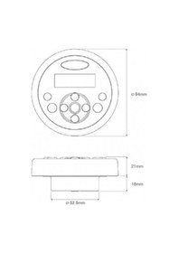 Resim Aquatic Aq-wr-4f Lcd Ekranlı Sabit Kablolu Uzaktan Kumanda 