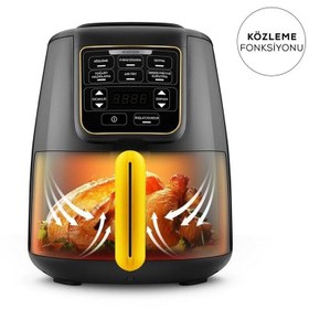 Resim Karaca Less Fat Technology ile Fırın/Izgara, Ev Yoğurdu, Sebze ve Meyve Kurutma, Smart Sensörlü Airfryer 