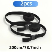 Resim Xuweiwei 78,74 İnç 2 Adet Ayarlanabilir Bağlama Kayışı, Metal Tokalı Sabitleme Kemeri 