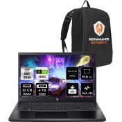 Resim Acer Nitro V 15 Intel Core I7 13620H 32GB 4tb SSD RTX4050/6GB 15.6" Fhd 144Hz Fdos Taşınabilir Bilgisayar & Per4 Çanta NHQNBEY005P320 