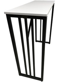 Resim Bar Tipi Masa Bar Masası Metal Ayaklı Masa-Beyaz-Ücretsiz Kargo 