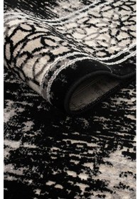 Resim Lynosse Siyah Halı Modern Dokuma Halı Yumuşak Oturma Odası Salon Siyah 