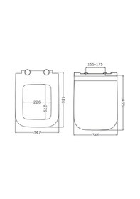 Resim Kare Model Uyumlu Droplast Klozet Kapağı Eca,serel,VitrA,kale Uyumlu 