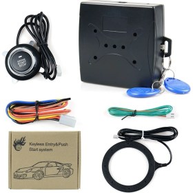Resim Xiyu Shop Type1 Stili Araba Alarmı Araba Motoru Basma Başlat Düğmesi Rfıd Kilidi Kontak Marş Anahtarsız Giriş Başlat Durdur Immobilizer Hırsızlık Önleme Sistemi (Yurt Dışından) 