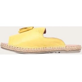Resim Bueno Shoes Deri Sarı Kadın Düz Terlik 