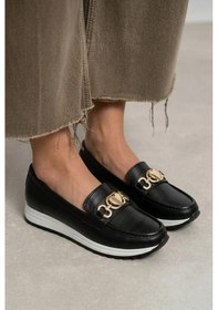 Resim Giamgia Store Kadın Siyah Ortopedik Loafer Günlük Loafer Ayakkabı-2333 