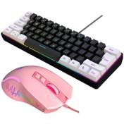 Resim Xindoker Hxsj V700bw+x100 Rgb Aydınlatmalı 61 Tuşlu Oyun Klavyesi Ve 3600dpı Ayarlanabilir 7 Renkli Gaming Mouse Seti 