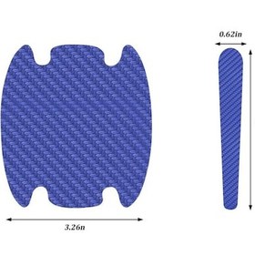 Resim Tenfowee 8 Adet Mavi Oto Kapı Kolu Koruyucu Filmi - Şeffaf, Kırılmaya Dayanıklı, Evrensel Uyumlu, Çizik Ve Darbe Engeli 