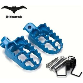 Resim Tongdashop Mavi Off-road Motorları İçin Paslanmaz Çelik Ayaklık - Xr50r, Pw50, Crf50 70, Tw200, Klx110 Uyumlu 