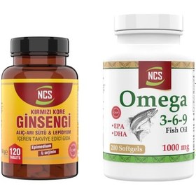 Resim Omega 3 6 9 Balık Yağı 1000 Mg 200 Capsül Ginseng 120 Tab 