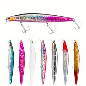 Resim Uzun Menzilli 140mm/26g Minnow Balık Yemi - Dayanıklı ABS, Tatlısu & Tuzlu Su Levreği için İdeal, Suya Batırılabilir, Luya Yemi 