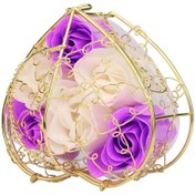 Resim Mor Sagit Rastgele Kalp Kokulu Banyo Vücut Petal Gül Çiçek Sabunu Düğün Dekorasyonu 