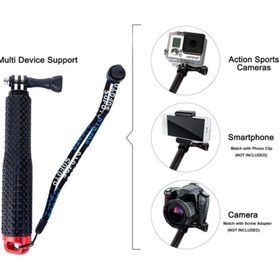 Resim Gplus EKEN H9R Suya Dayanıklı Teleskopik Kaliteli Monopod Selfi Çubuk 