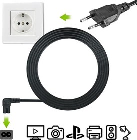 Resim 25 Adet - 90 Derece L Uç Teyp Radyo Fişi Ps5 Ps4 Ps3 Xbox One S X Power Güç Kablosu - 1.5m 