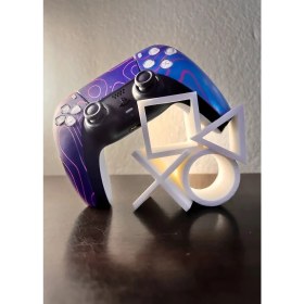 Resim Özel Tasarım Ps5 Kol Tutucu Stand, Playstation Sembollü Joystick Standı, Dualsense Standı 