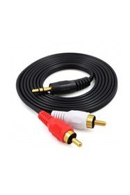 Resim Powermaster 3.5mm Stereo To 2 Rca Kablosu Aux Tos Ses 1.5 Metre Sound Audıo Erkek Ara Kulaklık Standart 