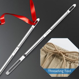 Resim SHUYUSEWING Paslanmaz Çelik İplik Geçirme Aleti - Esnek Bantlar, Kurdeleler ve Halatlar için Ağır Hizmet Tipi Korozyona Dayanıklı Ergonomik Tasarım - El Dikişi ve DIY Proje Temeli 