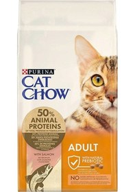 Resim Purina Cat Chow Somonlu ve Ton Balıklı Yetişkin Kedi Maması 15 KG 