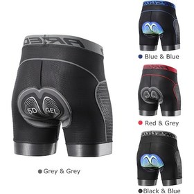 Resim Arsuxeo Erkekler Bisiklet İç Giyim Şort 5d Jel Yastıklı S Siyah 
