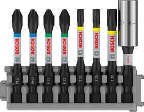 Resim Bosch Professional Accessories aksesuar 2608522326 8 parça Tornavida Seti (Impact Control, T/PZ/PH Bits Uzunluğu: 25 mm, Pick and Click) 